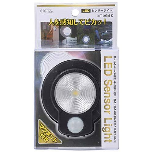 OHM LEDセンサーライト L03M ブラック・NIT-L03M-K