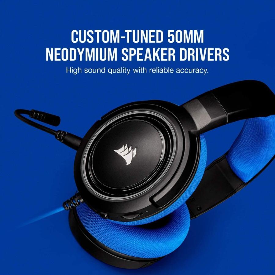 Corsair ゲーミングヘッドセット HS35 STEREO Stereo Gaming Headset -Blue- PC PS4 Sw｜tmy-tmy-tmy｜02