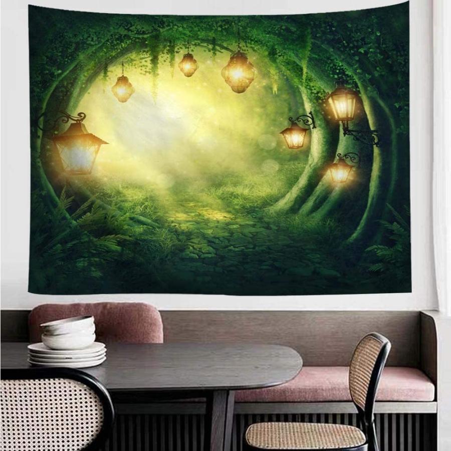 Tibemiタペストリー 多機能壁掛け 背景布 童話世界 夢の森 光 灯火 壁飾り インテリア おしゃれ 布 ポスター 簡単撮影用 玄関 カ Sawatana 通販 Yahoo ショッピング