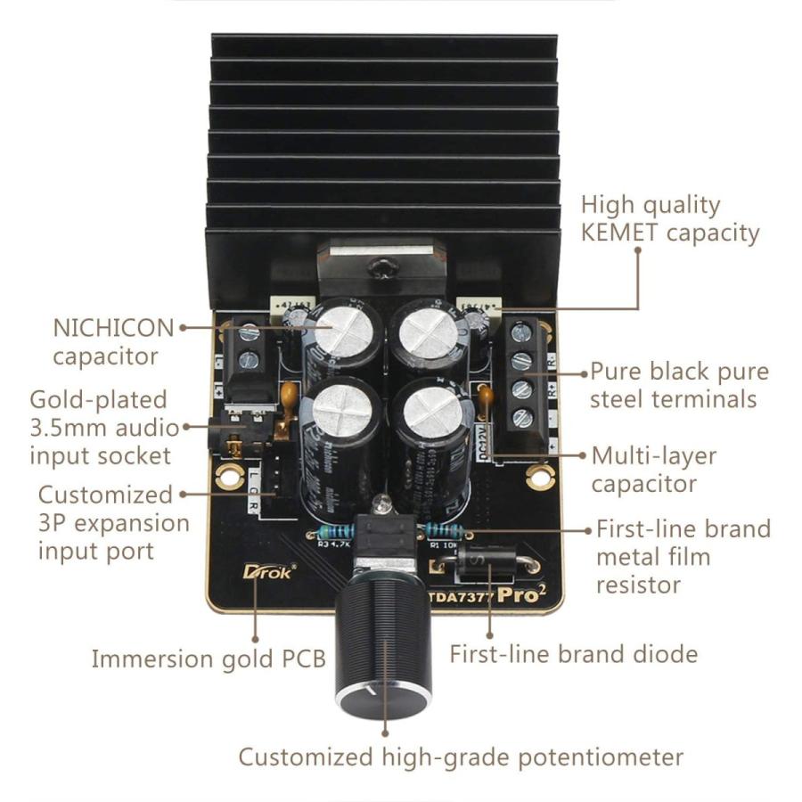 Drok 30w 30w Tda7377パワーアンプモジュール Dc 12vデュアルチャンネル2 0デジタルオーディオステレオアンプボード Sawatana 通販 Yahoo ショッピング