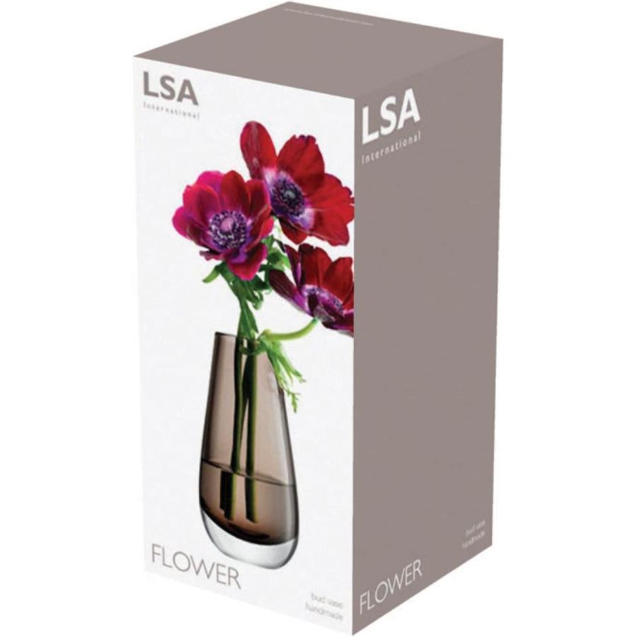 LSA(エルエスエー) フラワーベース(花器) ブラウン 高さ14cm FLOWER 