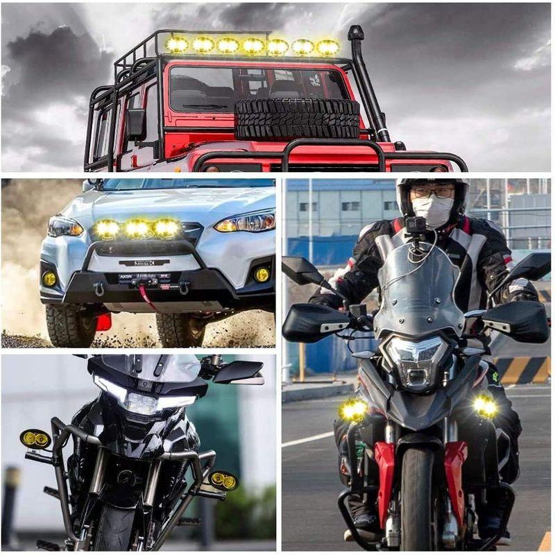 X-STYLE 20W LEDワークライト 作業灯 黄色 12V 24V 狭角 フォークリフト 車外灯 農業機械 補助灯 フォグランプ 丸形|tmy-tmy-tmy|04