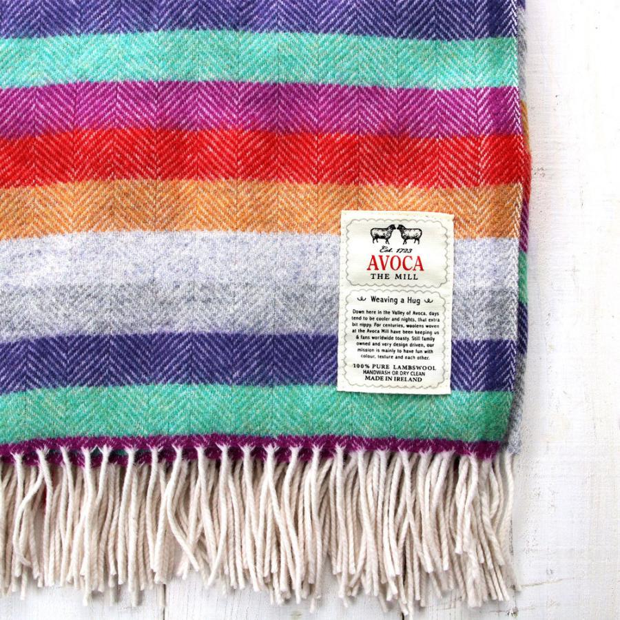 AVOCA（アヴォカ） ブランケット ラムウール100% ストール ひざ掛け