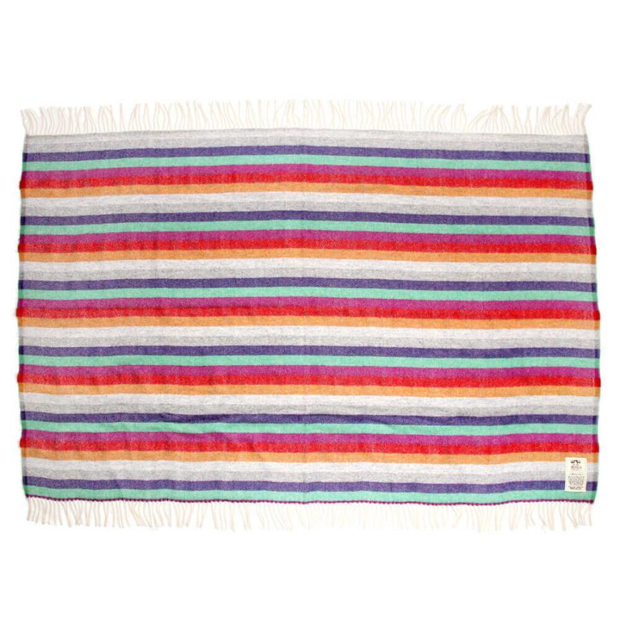 ブランケット ラムウール100% ストール ひざ掛け おしゃれ アウトドア } AVOCA アヴォカ Lambswool Throw Electric Stripe Knee (198904)  お出掛け｜tn-square｜08