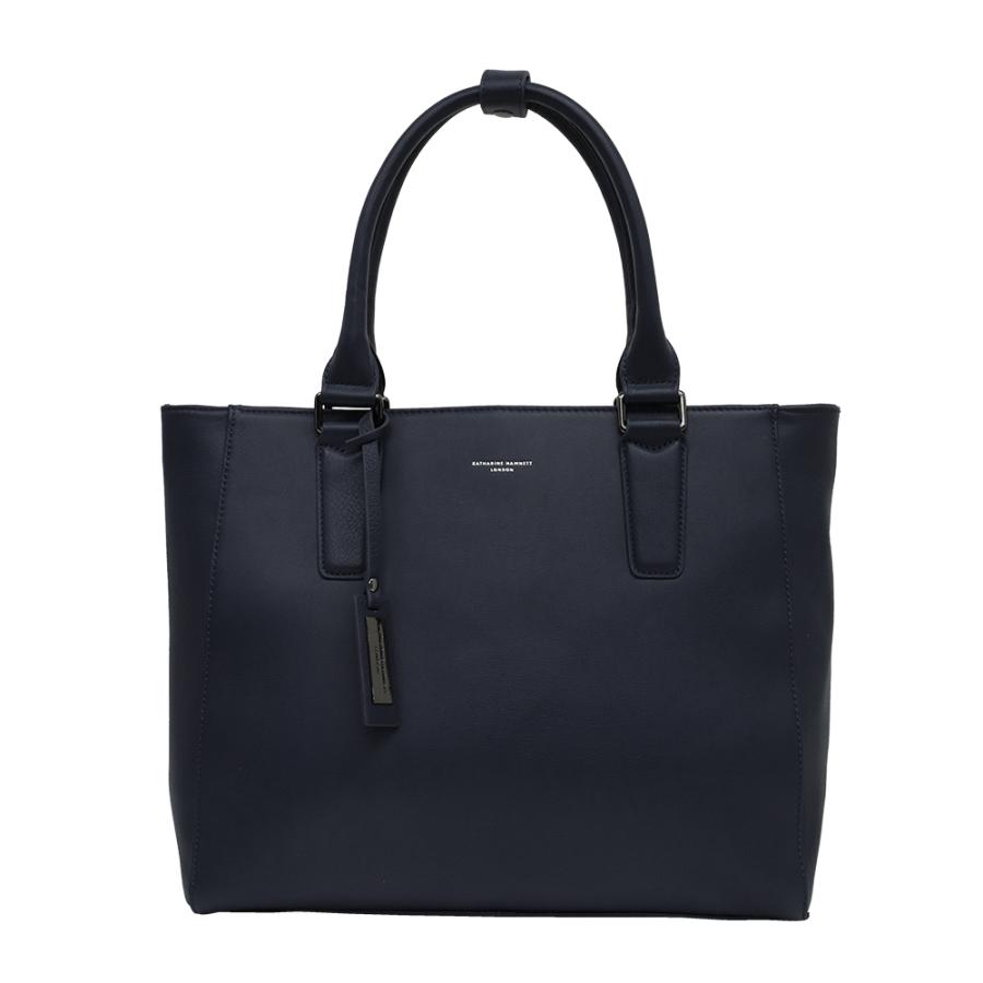 トートバッグ メンズ レザー 紺 } KATHARINE HAMNETT LONDON キャサリンハムネット トートバッグ（M）NAVY KH1629 （232066）ビジネスバッグ 新生活｜tn-square