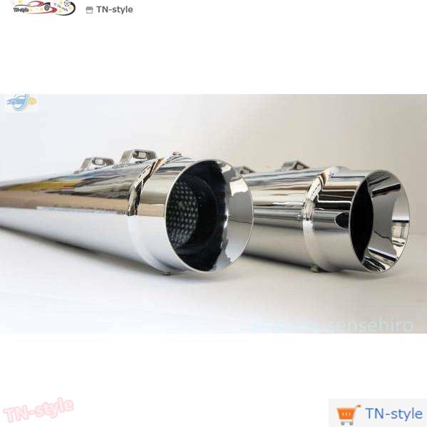 DNA メガホン スリップオンマフラー　マフラー　ハーレー　ツーリング DNA メガホン・スリップオンマフラー クローム M8ツーリング