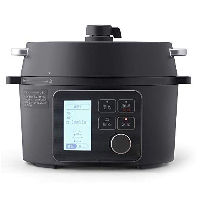 アイリスオーヤマ 電気圧力鍋 2.2L 自動メニュー69種類 2WAY グリル鍋 ガラス蓋付き レシピブック付き ブラック 2020年モデル
