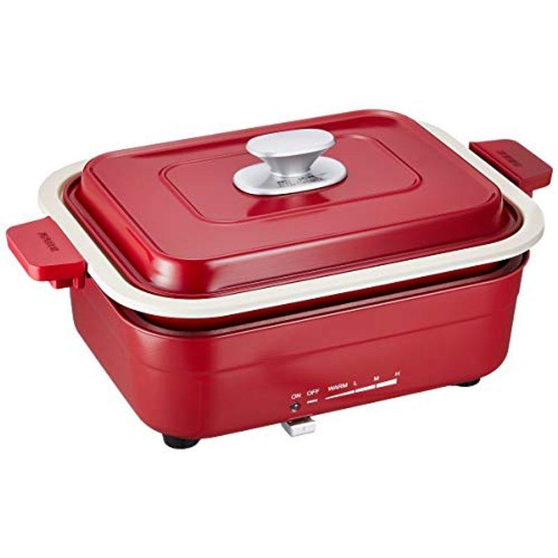 タイガー魔法瓶(TIGER) ホットプレート パーティープレート レッド CRK-A100-RM