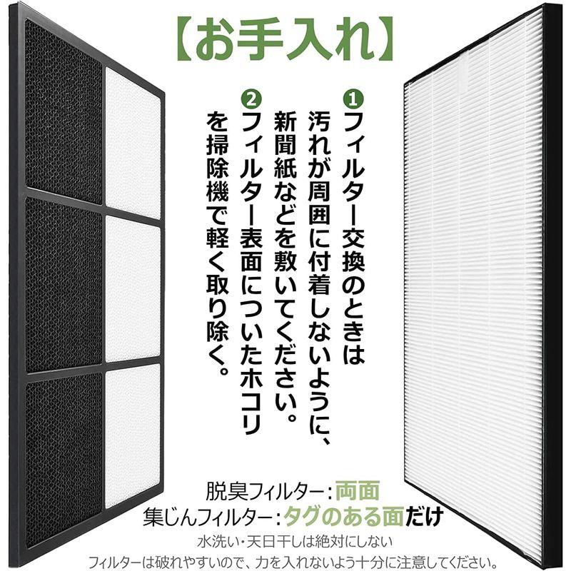 FZ-E100HF 集じんフィルター KI-NP100 加湿空気清浄機 KI-LP100 フィルター FZ-E100DF 脱臭フィルター K｜tn19-store｜03