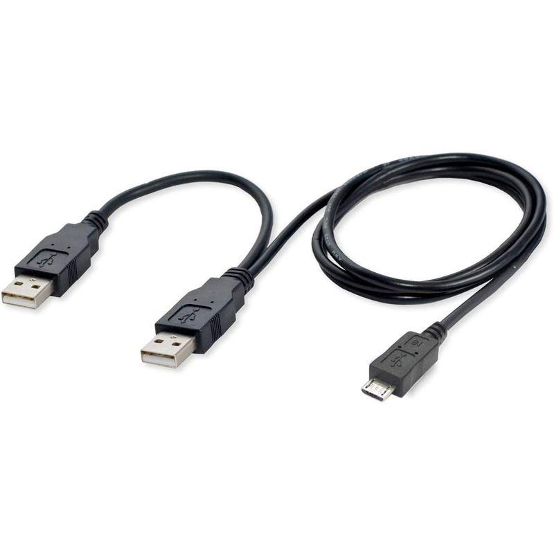 CY USB 2.0 Aオス-マイクロB Yケーブル 外付けハードディスクドライブ用｜tn19-store｜02