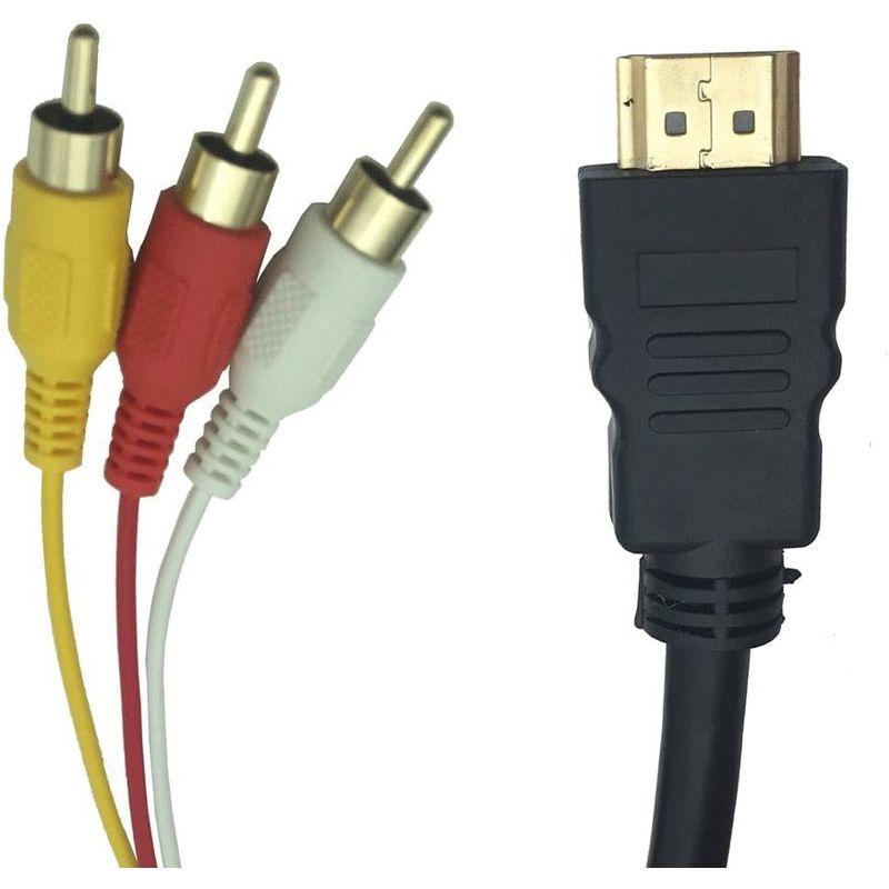 Like-You HDMI A/M TO 3RCA 接続ケーブル 金メッキ コンポーネント オス テレビ ビデオ端子 1.5m｜tn19-store｜02