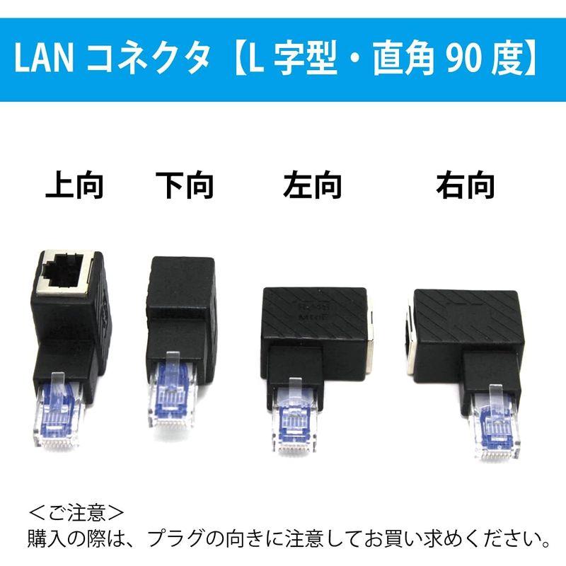 LAN コネクタ L字 L字型 直角 90度 RJ45 / 8P8C イーサネット CAT5 準拠 LANケーブル RJ45 (オス) -｜tn19-store｜07
