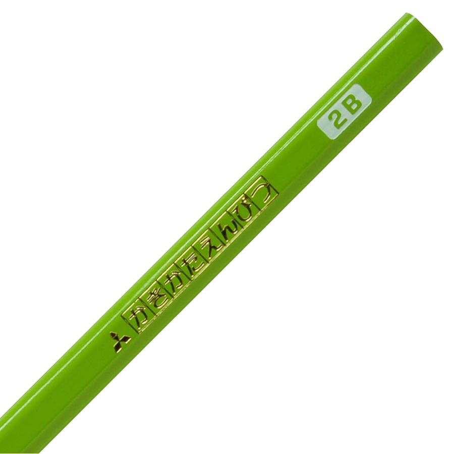 三菱鉛筆 かきかた鉛筆 三角軸 2B 黄緑 1ダース K45632B｜tne-store｜03