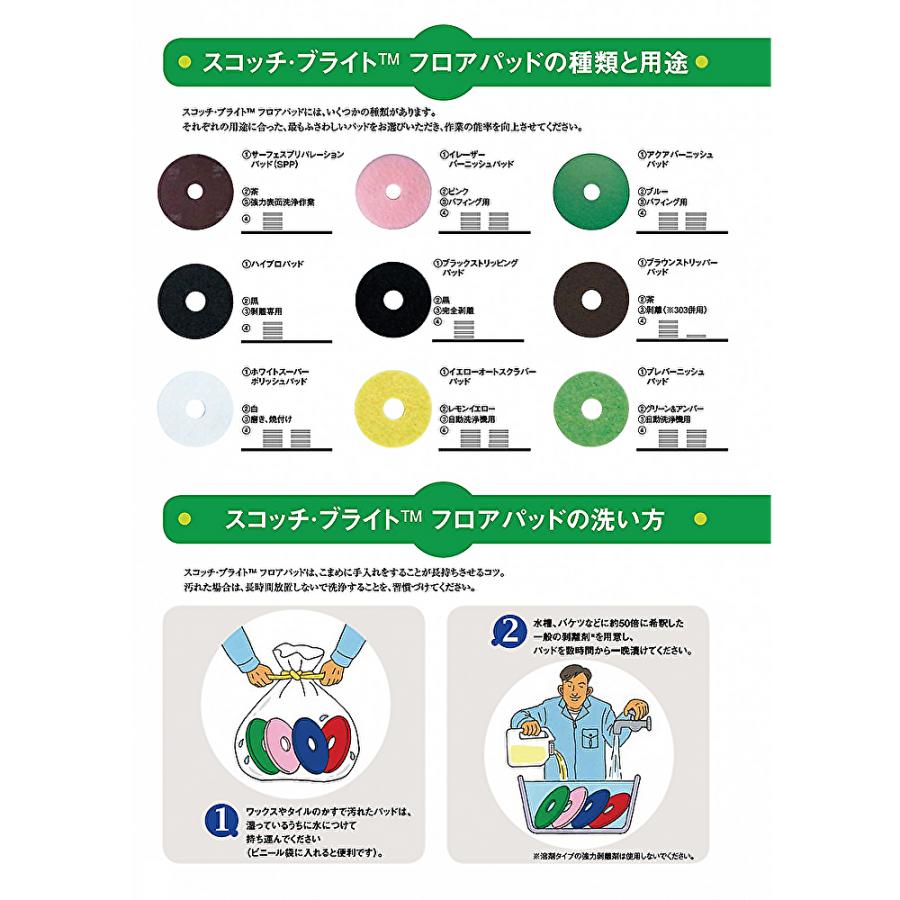 3M スリーエム グリーン スクラビングパッド 緑パッド 9インチ （1枚