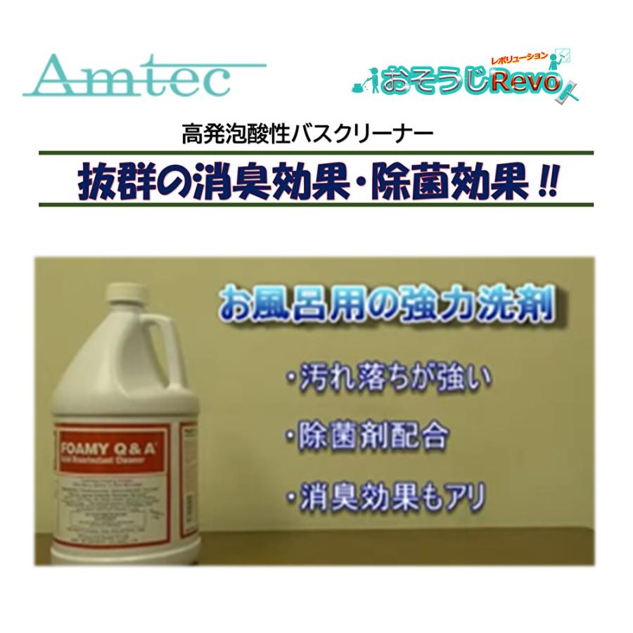 Amtec アムテック フォーミーQ\u0026A 3.8L （4本） 酸性浴室クリーナー 時間短縮 まとめ買い（1本あたり6150円） JI 大特価セール_4