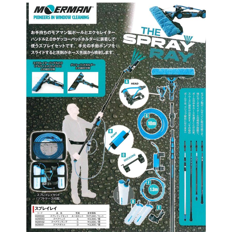 MOERMAN モアマン スプレイレイ セット （1セット） 洗剤噴射 エクセレイターハンドル2.0 ゲッコーホルダー M28550 JI 4/25ポイント倍倍UP