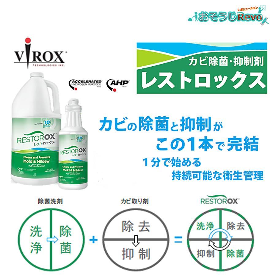 VIROX レストロックス １L （１本） カビ洗浄 除去 抑制 除菌 消臭 東栄部品 410040-JI 5/26 LYP会員 ポイントUP｜tnets-store｜02