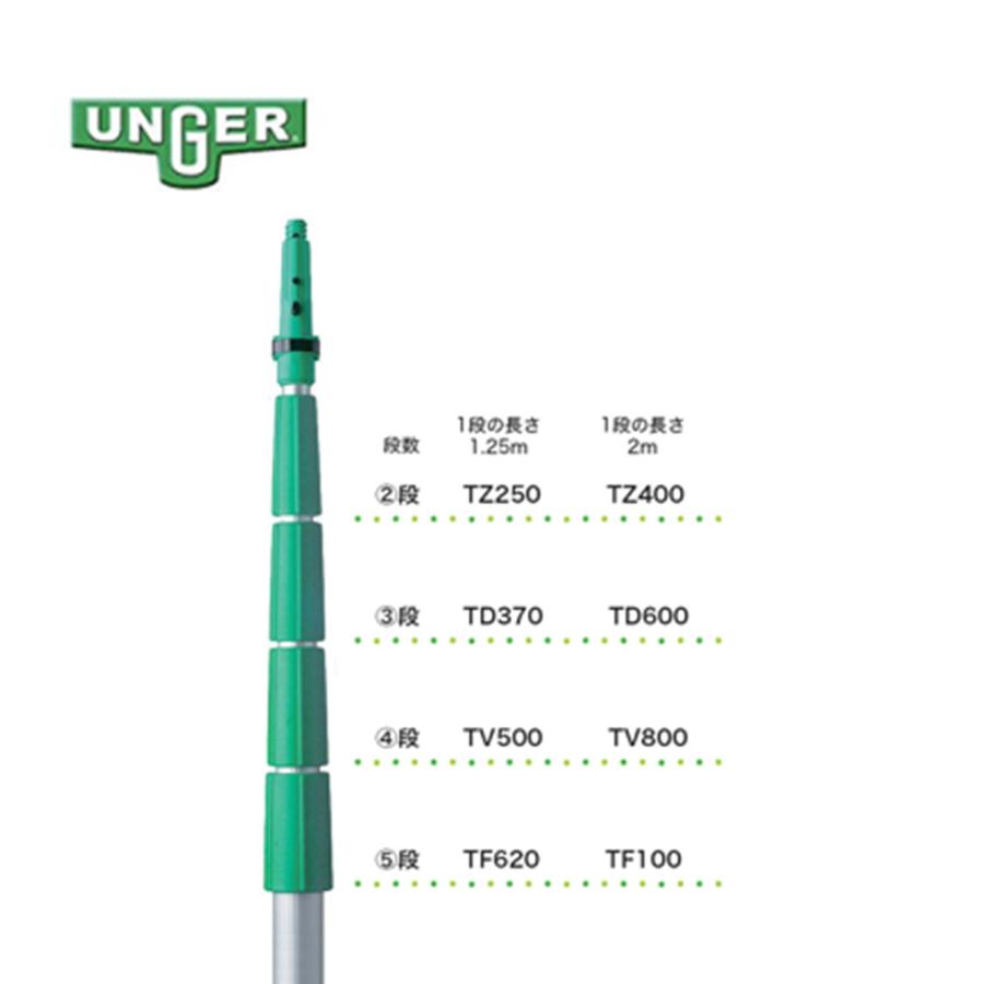 UNGER ウンガー テレプラスエクステンションポール 5段目 継ぎ足し用 1.25ｍ×37mm （1本） 伸縮ポール モジューラタイプ T5120 JI 5/5ポイント倍倍UP_1