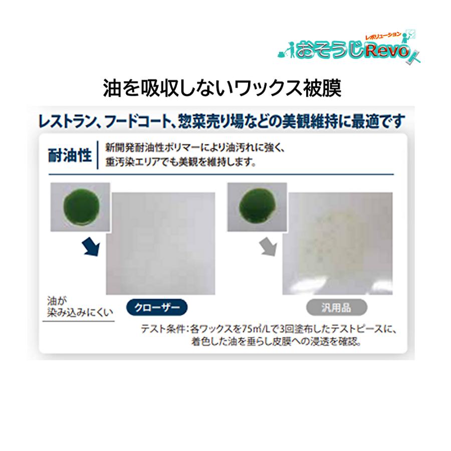 ユシロ化学工業 ユシロンコート クローザー 18L （1本） ノーワックス 耐油ワックス 3110018821 JI 4/25ポイント倍倍UP