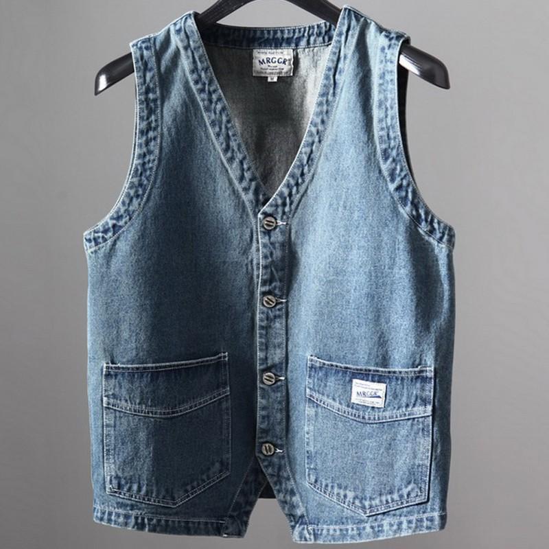 デニムベスト メンズ デニム ベスト ジャケット ポケット付き A1701 Tnkカンパニー 通販 Yahoo ショッピング