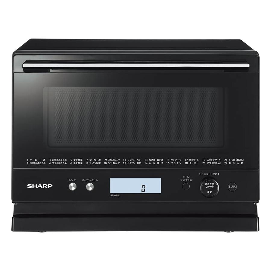 シャープ オーブンレンジ 18L 1段調理 RE-WF182-B ブラック : TNK 