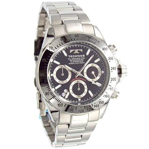 Saleセール Technos テクノス 限定品 幸運のスワロフスキークロノグラフ メンズ腕時計 ブラック サイズ調節工具付き Tsm401sb Sw 豪華 Www Skylanceronline Com