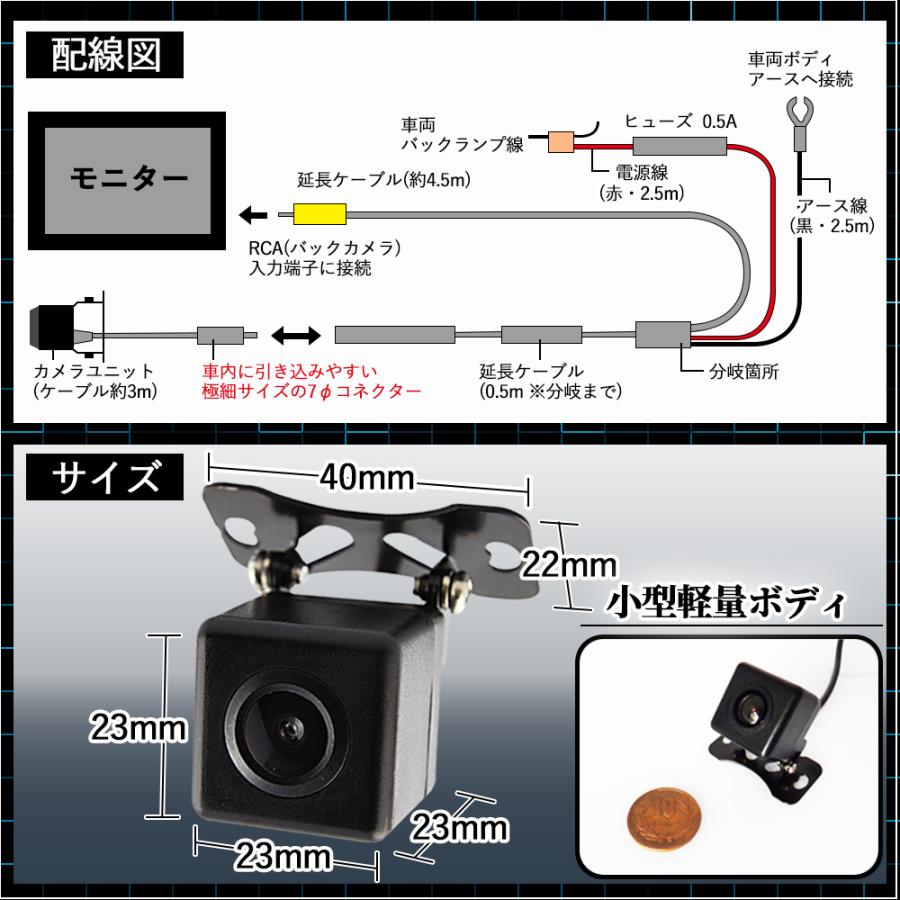 カロッツェリア 高精細 CMD バックカメラ & 変換ケーブル RD-C100 同等