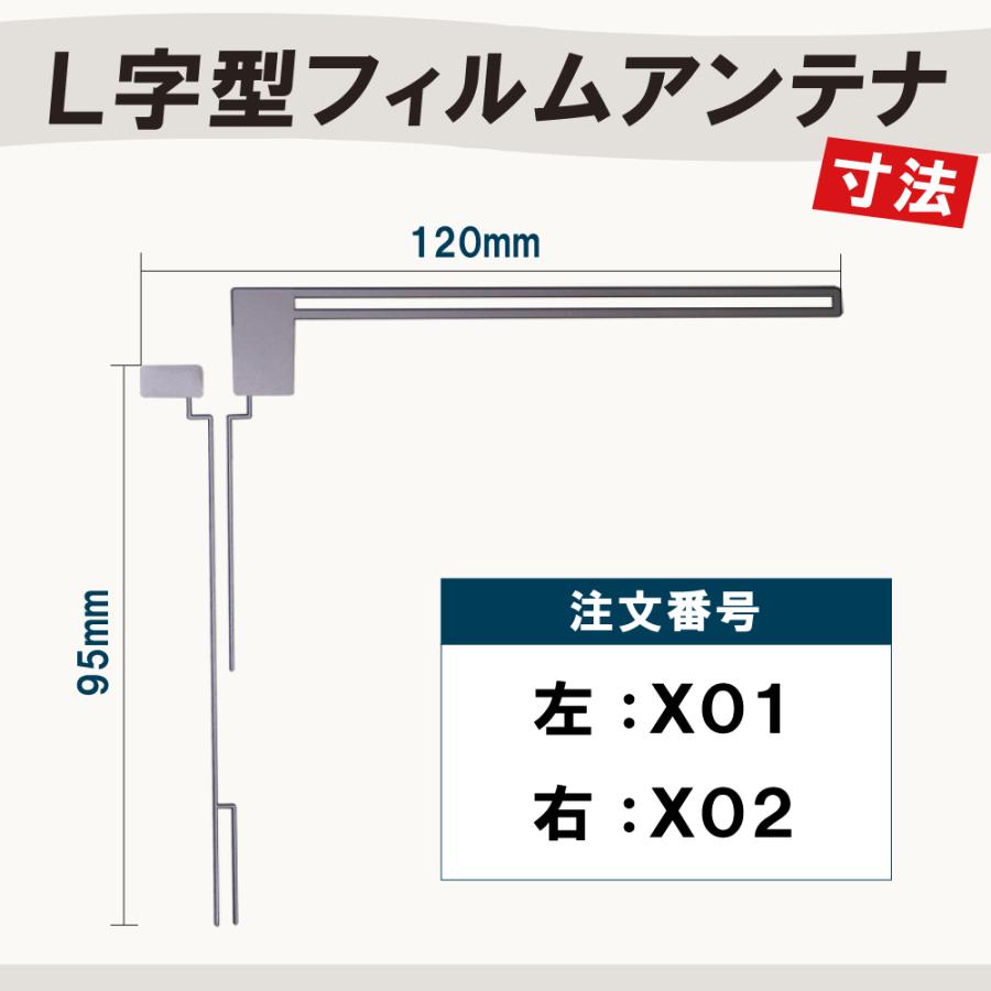 フィルムアンテナ アンテナフィルム 地デジ 高感度 ワンセグ フルセグ 各メーカー対応 L型 スクエア型 汎用 車載用 載せ替え｜tns｜17