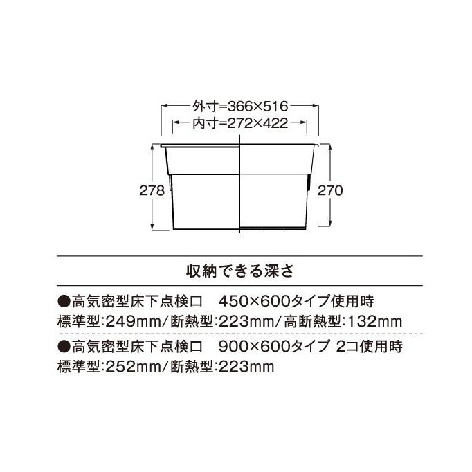 城東テクノ SPF-45S2 高気密型床下点検口用収納庫  450×600｜tnyokohama｜02