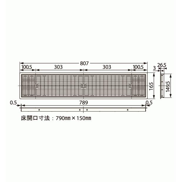 城東テクノ ルームガラリ YV-15079-BB 風量調節機能なし 2セット／ケース 送料無料_2