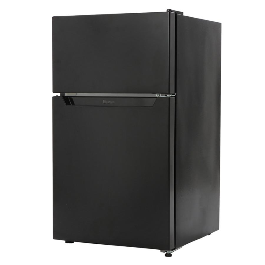 【美品】2ドア冷蔵庫 TH-87L2-BK ブラック 未使用品］冷凍冷蔵庫 2ドア 87L 右開き(付け替え対応) TH-87L2-BK