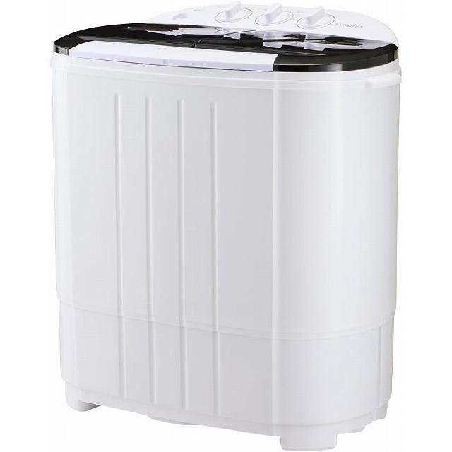 s!mplus 二槽式洗濯機 SP-NWM01-BK ブラック 二層式洗濯機 脱水付き SP-NWM01 | simplus シンプラス Official Site