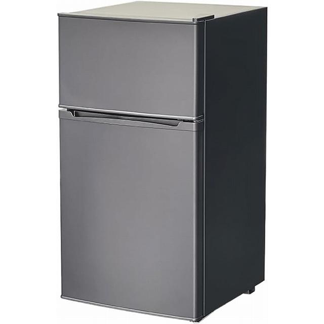 新品アウトレット］ 90L 2ドア冷凍冷蔵庫 SP-90LD2-GY グレー simplus