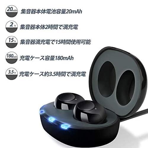 ベストアンサー 集音器 左右耳穴式 充電式ワイヤレスタイプ ホワイト