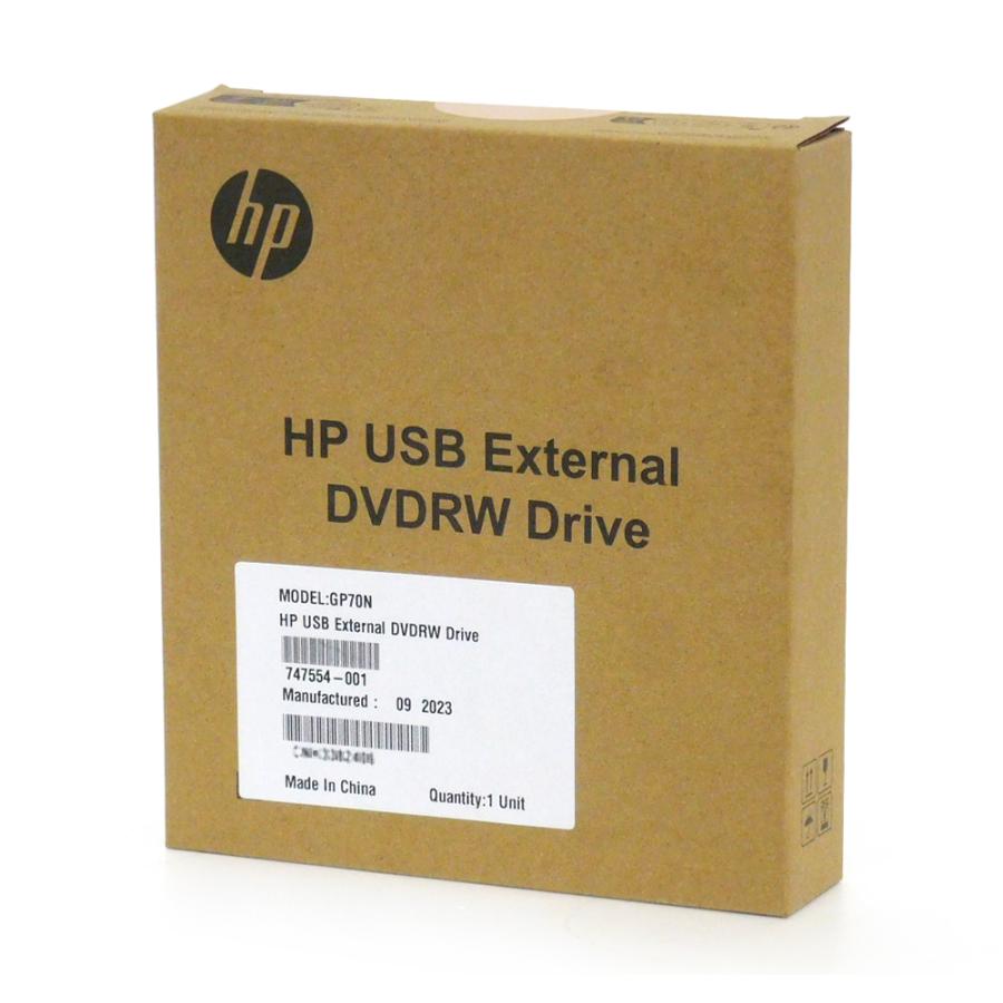 HP ヒューレット・パッカード 外付け DVDスーパーマルチドライブ HP USB External DVDRW Drive GP70N