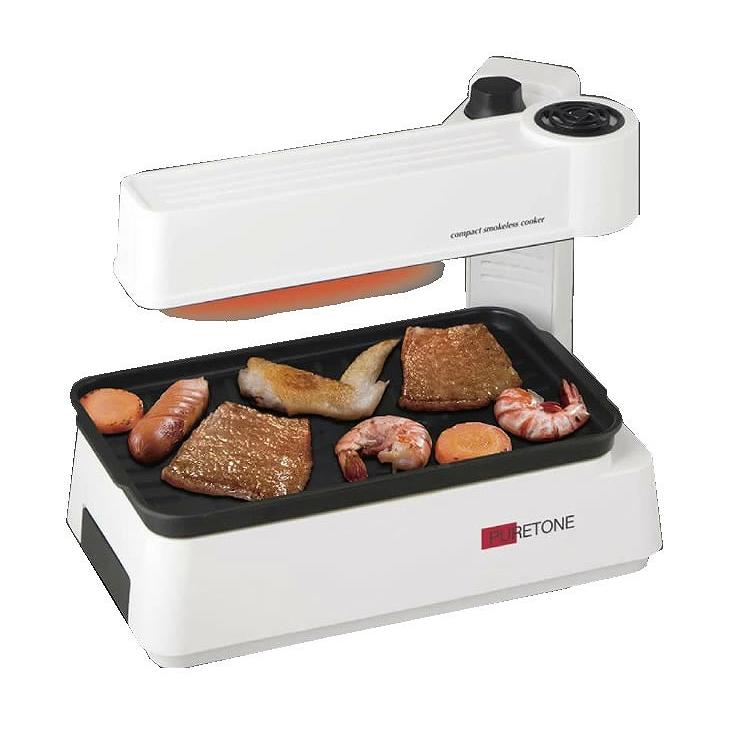 PURETONE HTG-375 コンパクト無煙調理器 PURETONE コンパクト無煙調理器 ホワイト HTG-375-WH ヒロ