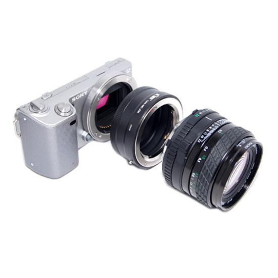 JJC ♪ KIWIFOTOS製 ミノルタ MDレンズ → ソニー NEX カメラボディ E
