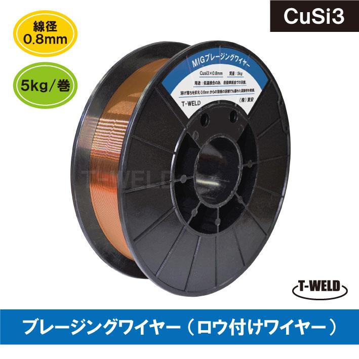 ブレージングワイヤー（車修理　半自動溶接用）　Cusi3×0.8mm　5kg単価 :Cusi3-08:TOAN溶接 - 通販 -  Yahoo!ショッピング