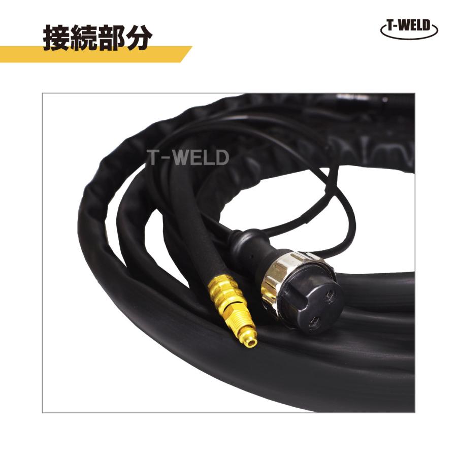 TIG 溶接 トーチ 150A 空冷 WP-17 長さ 8m アダプタ付き (PANA TIG 溶接 トーチ 150A 空冷 WP-17 長さ 8m アダプタ付き (PANA