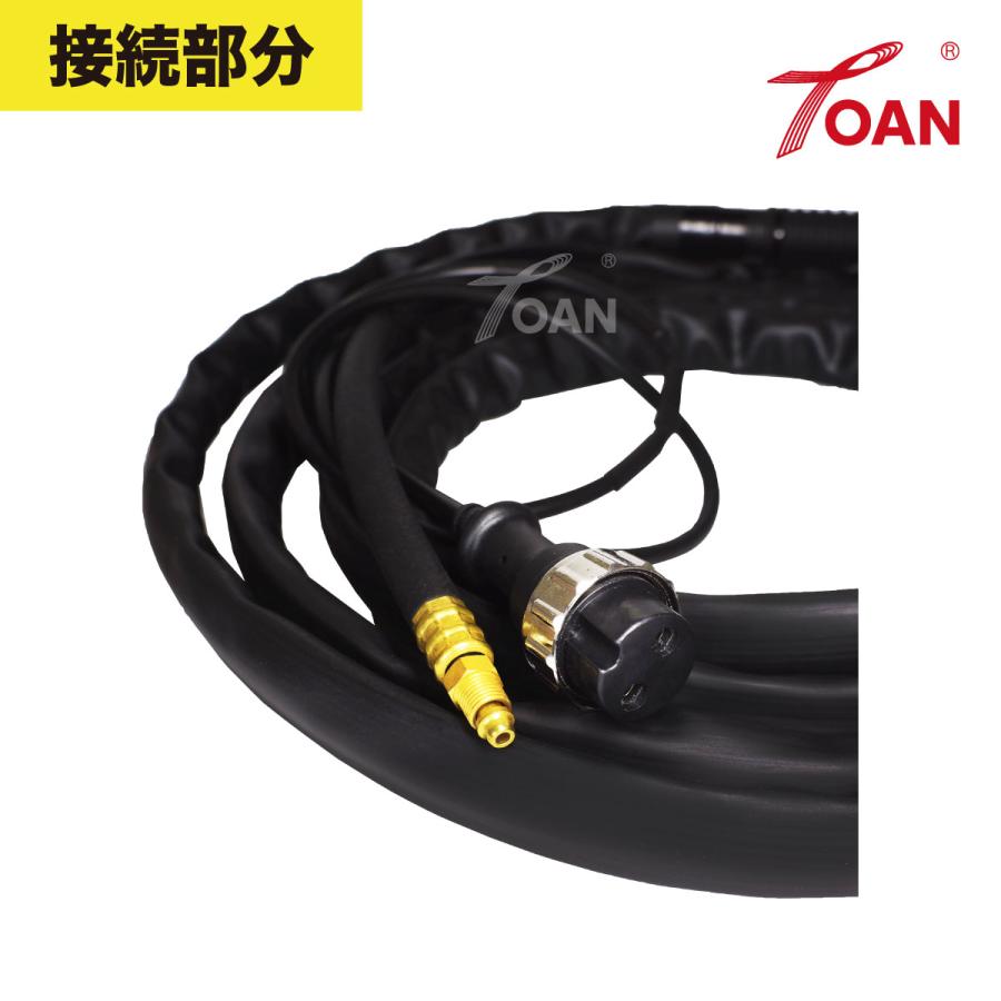 TOAN（東安） TIG溶接 トーチ 150A空冷 WP-17 長さ:8m アダプタ付き