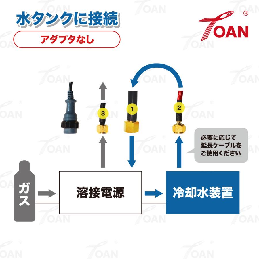 TIG溶接 トーチ 300A水冷 WP-18 長さ：8m メッキあり (一般
