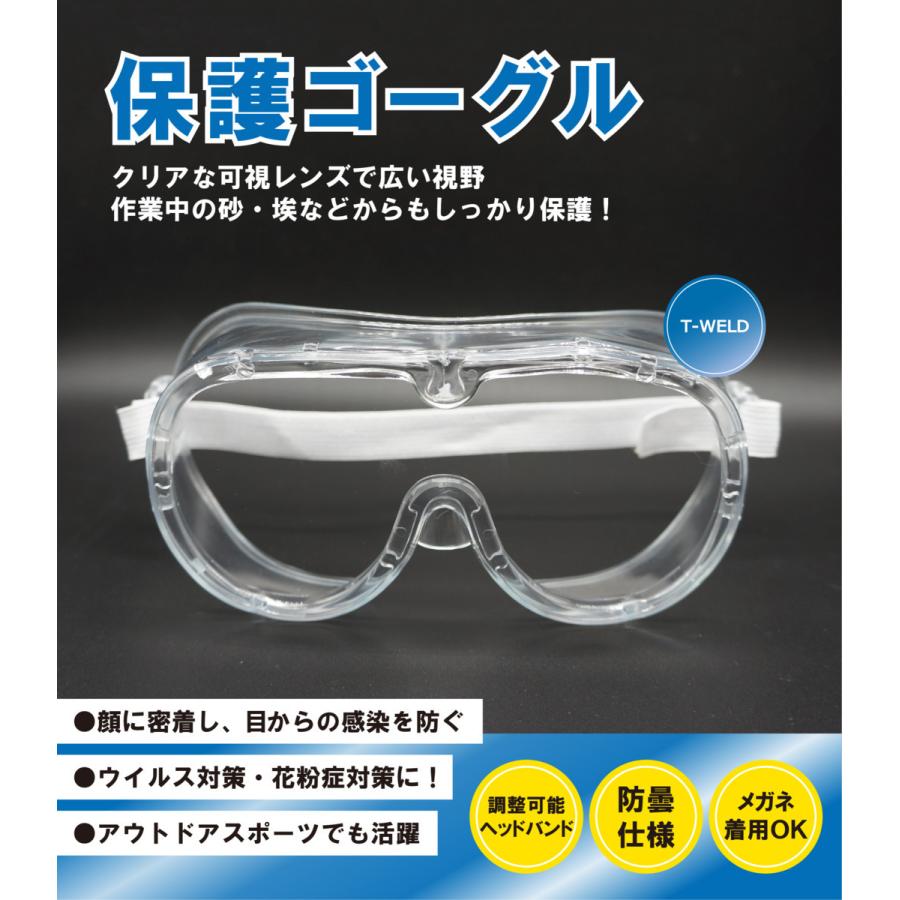 TOAN（東安） セーフティゴーグル 無気孔 10枚 「アウトレット品