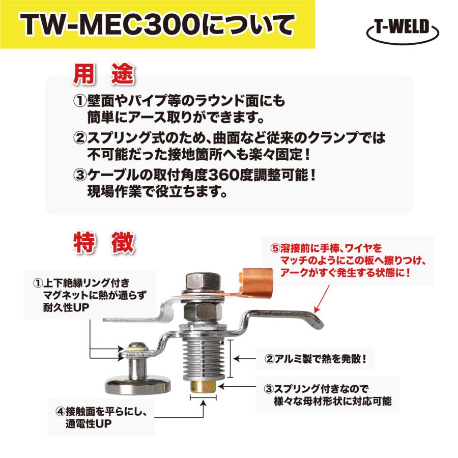 TOAN（東安） アースクランプ 300A（ スプリング式 ）TW-MEC300 1本