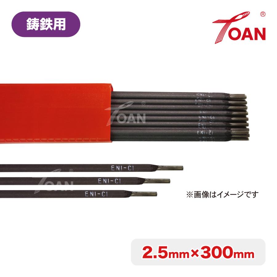 鋳鉄用 被覆アーク棒 2.5mm×300mm 5本セット JIS Z3252 DFCNi 適合