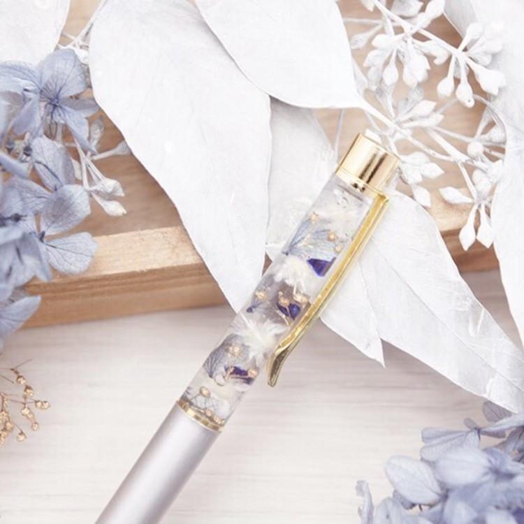 ハーバリウム ボールペン ペン ブルー ギフト 誕生日 プレゼント　花  祝 結婚 内祝 退職 転勤  入学 就職 |  | 01