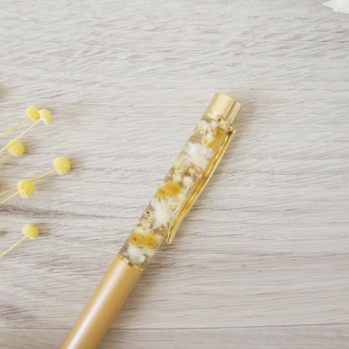ハーバリウム ボールペン ペン イエロー ギフト 誕生日 プレゼント　花  祝 結婚 内祝 退職 転勤  入学 就職 |  | 01