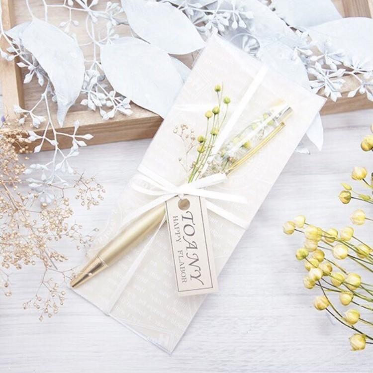 ハーバリウム ボールペン ペン イエロー ギフト 誕生日 プレゼント　花  祝 結婚 内祝 退職 転勤  入学 就職 |  | 02