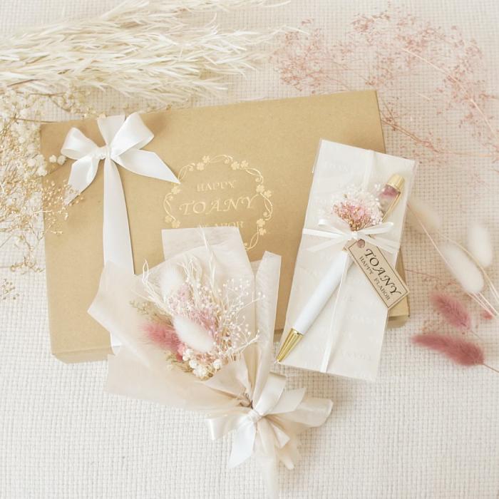 ミニブーケ ハーバリウム ボールペン 花 花束 誕生日 プレゼント ギフト 退職 転勤 祝 結婚 内祝 入学 就職　送別　母の日 |  | 01