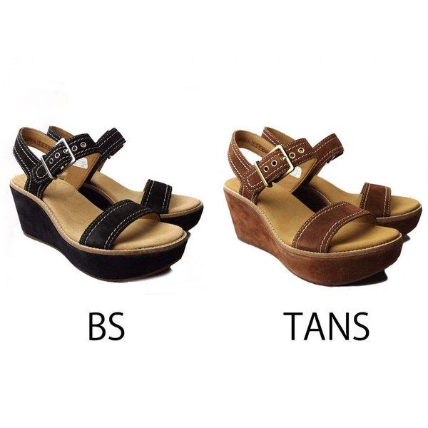 Clarks クラークス 023G ウェッジソール サンダル 本革 レザー 