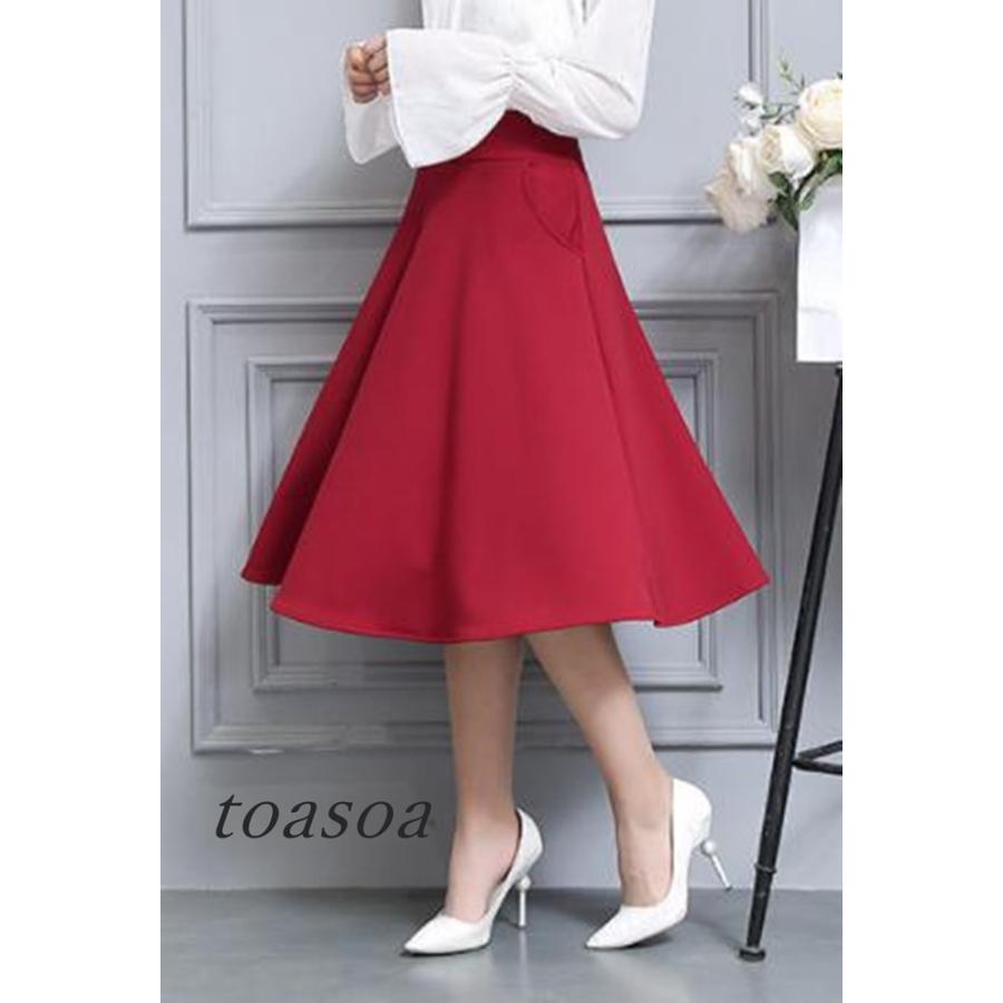 スカート 膝丈 フレア aライン ひざ丈 レディース : a165-32-2240  